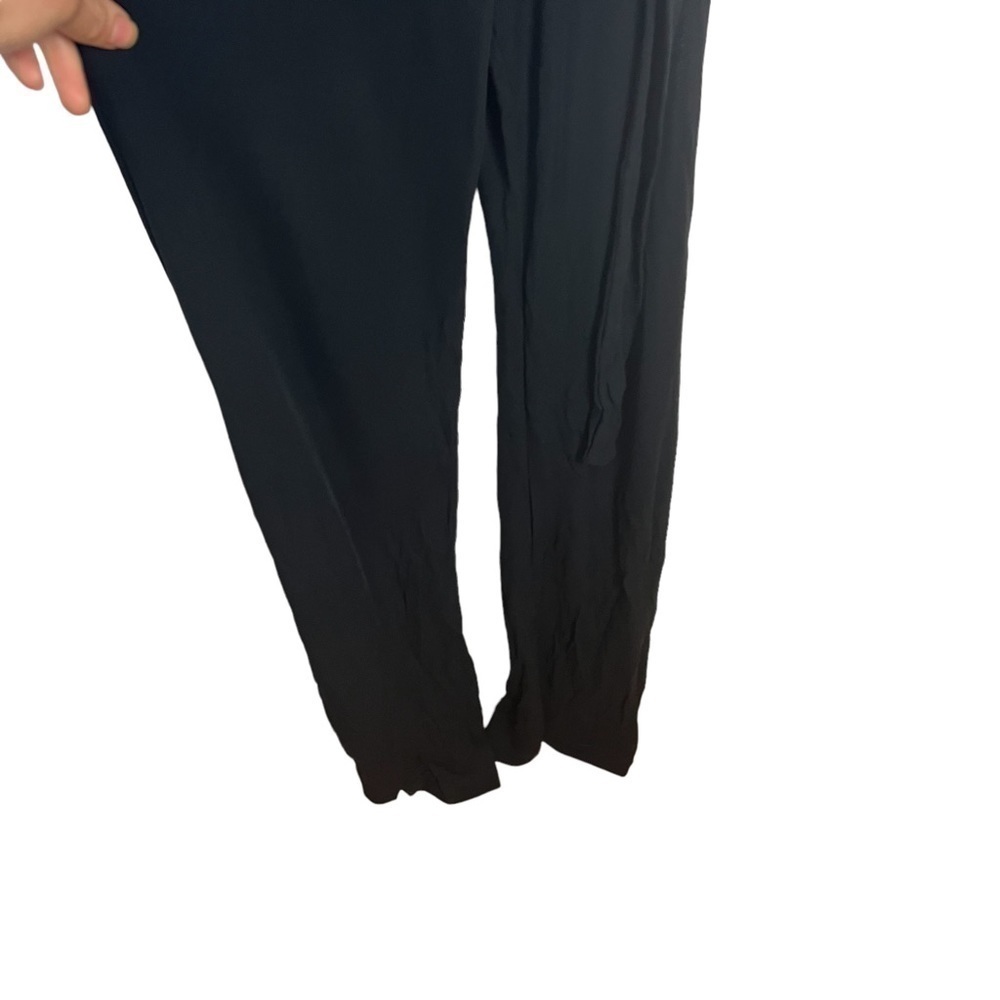 TopShop Black V Neck Wide Leg Jumpsuit NWT Size US 8 - Picture 4 of 11